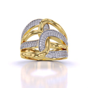 Classy Shimmering Diamond Cluster Ring