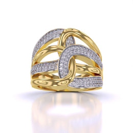 Classy Shimmering Diamond Cluster Ring