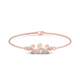 Clustered Flower Trio Diamond Band