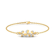 Clustered Flower Trio Diamond Band