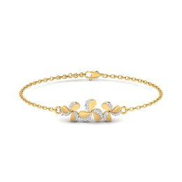 Clustered Flower Trio Diamond Band