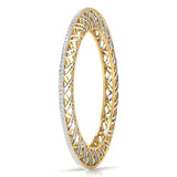 Contemporary Crosshatch Diamond Bangle