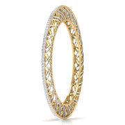 Contemporary Crosshatch Diamond Bangle