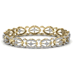 Contemporary Diamond Studded Bangle
