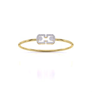 Crystal Cuff Diamond Bangle