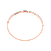 Elegant Wave Design Diamond Bangle