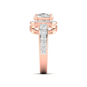 Cushion Cut Diamond Double Halo Ring