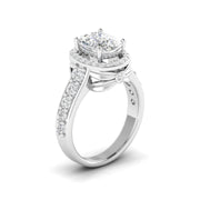 Cushion Cut Diamond Double Halo Ring