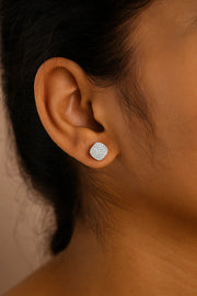 Cushion Diamond Cluster Earrings