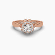 Bloom Setting Solitaire Diamond Ring