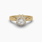 Bloom Setting Solitaire Diamond Ring