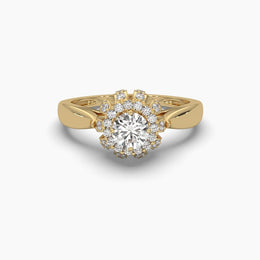Bloom Setting Solitaire Diamond Ring