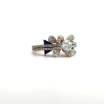 Dazzling Blue Diamonds Cocktail Ring