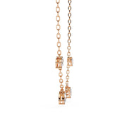 Delicate Chain Necklace with Five Diamond Drops