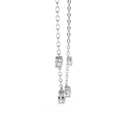 Delicate Chain Necklace with Five Diamond Drops