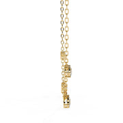 Delicate Chain Necklace with Five Diamond Drops
