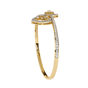 Geometric Open Diamond Bangle