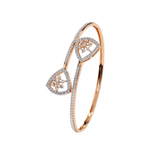 Geometric Open Diamond Bangle