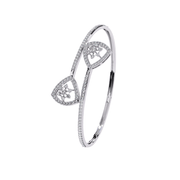 Geometric Open Diamond Bangle