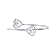 Geometric Open Diamond Bangle