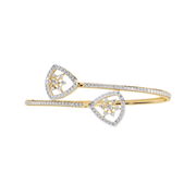 Geometric Open Diamond Bangle