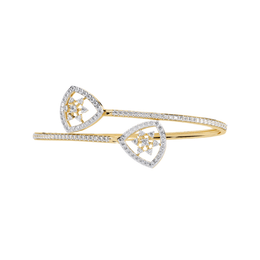 Geometric Open Diamond Bangle