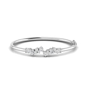 Delicate Diamond Cluster Bangle