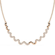Delicate Diamond Curve Necklace