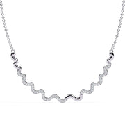 Delicate Diamond Curve Necklace