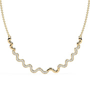 Delicate Diamond Curve Necklace