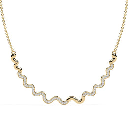 Delicate Diamond Curve Necklace