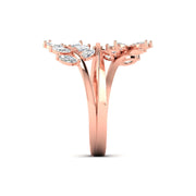 Delicate Diamond Leaf Ring