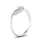 Delicate Diamond Rose Gold Ring