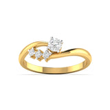 Delicate Diamond Rose Gold Ring