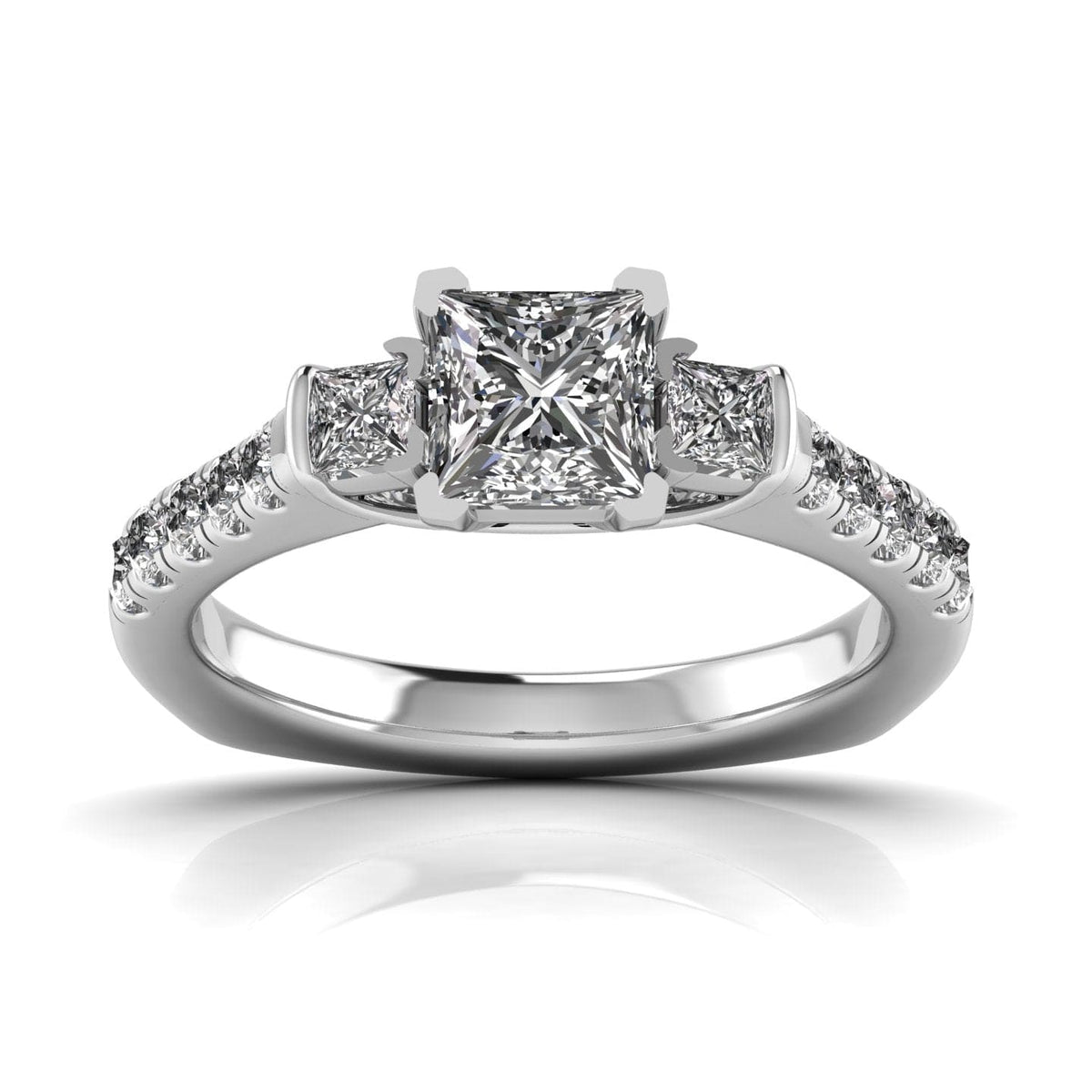 1 Carat Delicate French Setting Diamond Ring – JewelBoss
