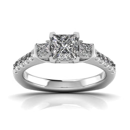 1 Carat Delicate French Setting Diamond Ring
