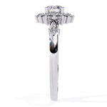 Delicate Halo Diamond Engagement Ring