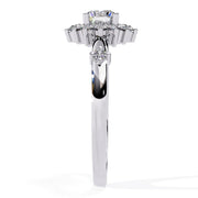 Delicate Halo Diamond Engagement Ring