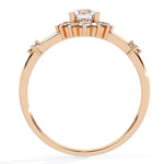 Delicate Halo Diamond Engagement Ring