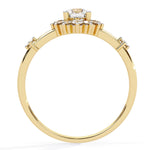 Delicate Halo Diamond Engagement Ring