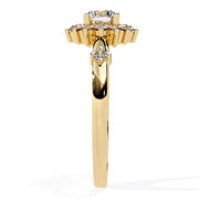 Delicate Halo Diamond Engagement Ring