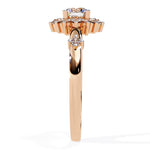Delicate Halo Diamond Engagement Ring