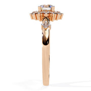 Delicate Halo Diamond Engagement Ring