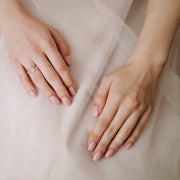 Delicate Halo Diamond Engagement Ring