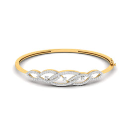 Modern Infinity Diamond Bangle