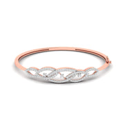 Modern Infinity Diamond Bangle