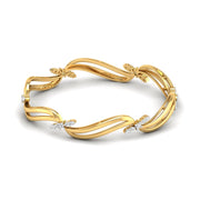 Wavy Pave Lab Grown Diamond Bangle
