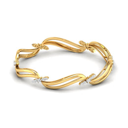 Wavy Pave Lab Grown Diamond Bangle