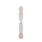Detailed Diamond Cluster Link Bracelet