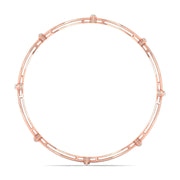 Detailed Diamond Cluster Link Bracelet